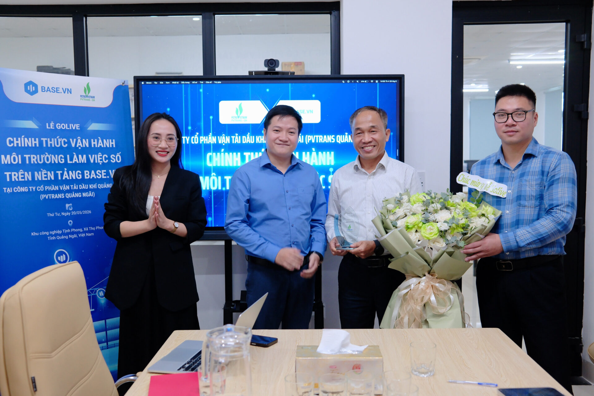 PVTrans Quảng Ngãi chính thức Go-live hệ thống quản trị doanh nghiệp Base.vn – Dấu mốc quan trọng trong hành trình chuyển đổi số.