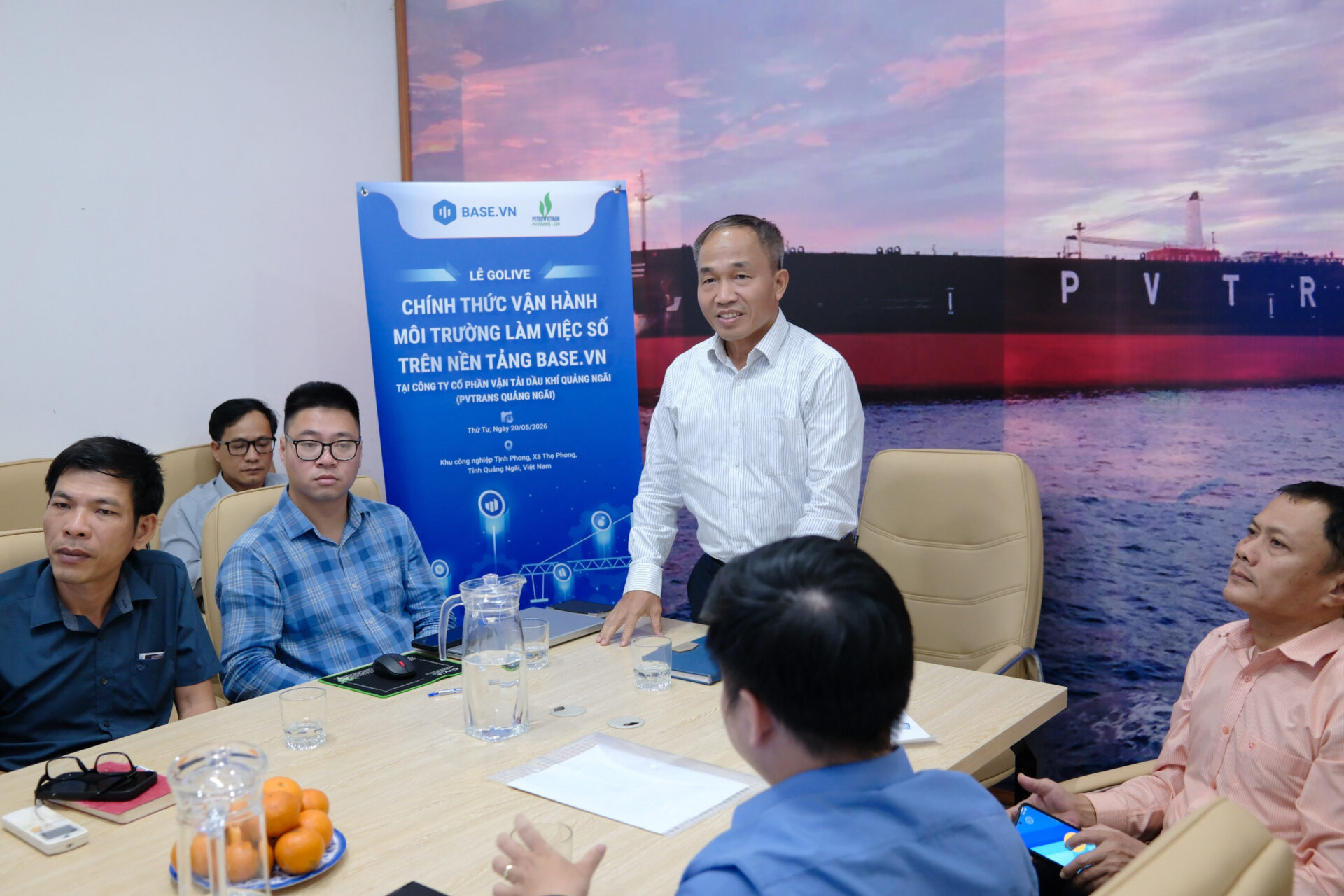 PVTrans Quảng Ngãi chính thức Go-live hệ thống quản trị doanh nghiệp Base.vn – Dấu mốc quan trọng trong hành trình chuyển đổi số.