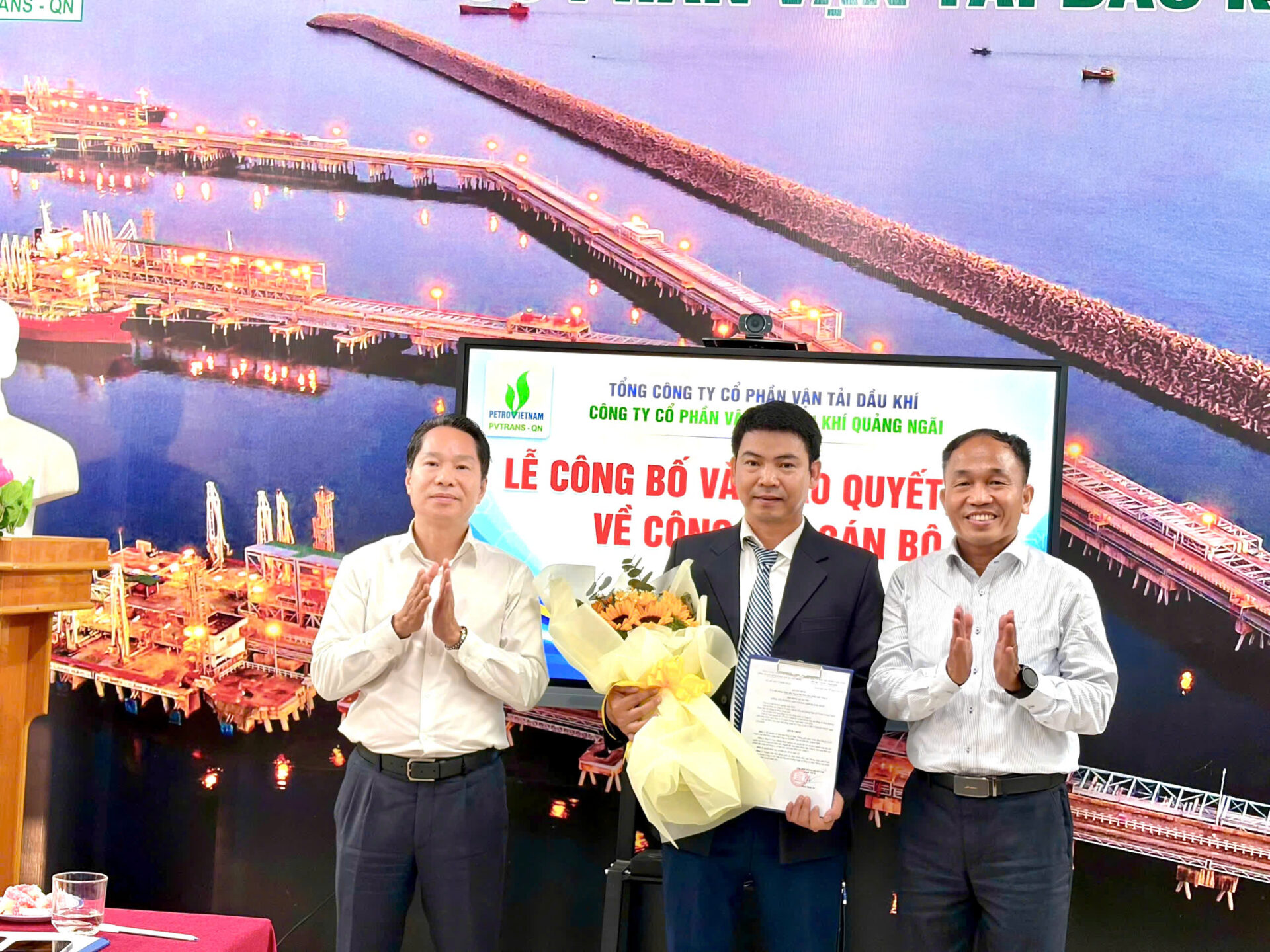 PVTrans Quảng Ngãi Công Bố Quyết Định Bổ Nhiệm Giám Đốc Công Ty