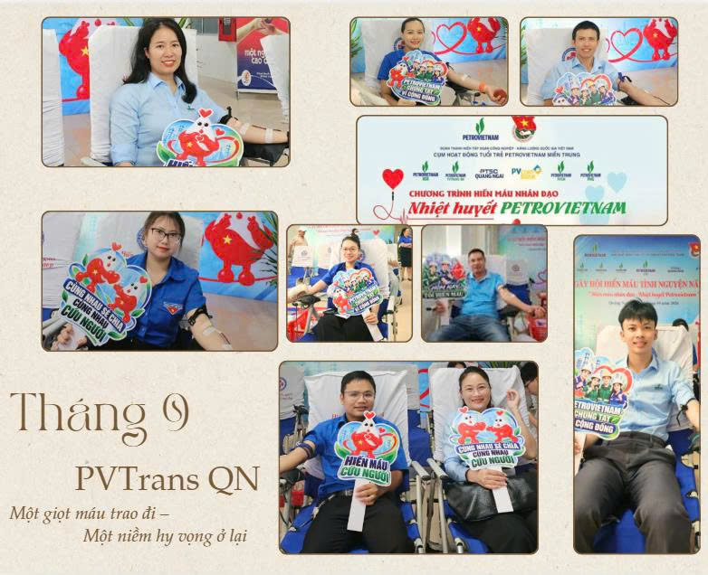 PVTrans Quảng Ngãi hưởng ứng Chương trình Hiến máu nhân đạo Nhiệt huyết Petrovietnam